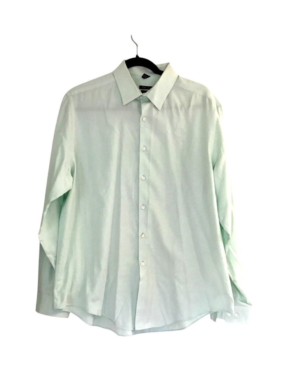 Van Heusen Slim Fit Fresh Defense Wrinkle-Free Dress Shirt 17 34/35 Light Green